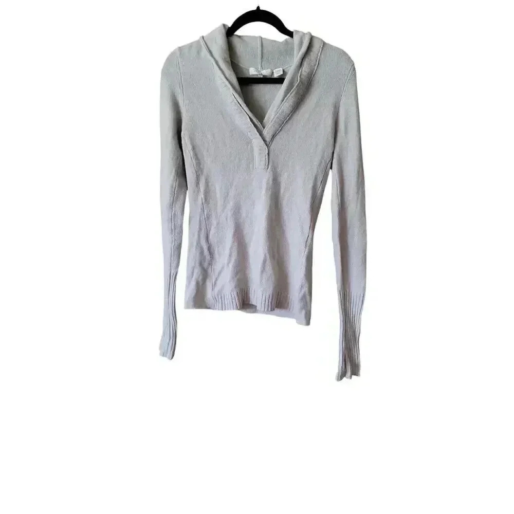Inhabit Cashmere Vneck Sweater Cream Women's Size Medium
